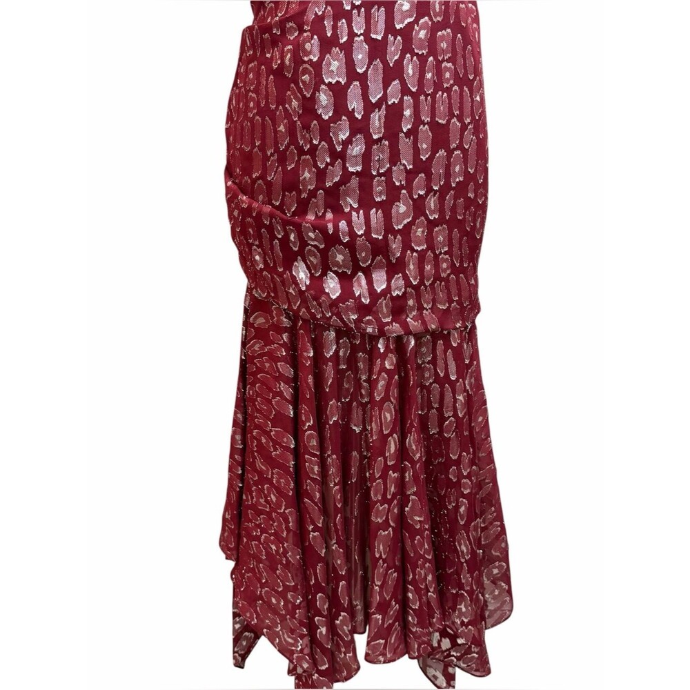 Veronica Beard Leighton Silk One Shoulder Dress Ruche Ruffle Ruched Size 8 - Picture 8 of 16